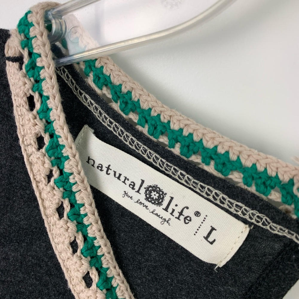 NATURAL LIFE Black Sleeveless Jumpsuit with Green Trim - Picture 7 of 11